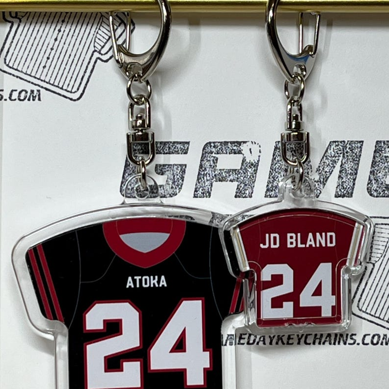 Personalized Jersey Football Keychains, personalized keychains, custom keychains gifts