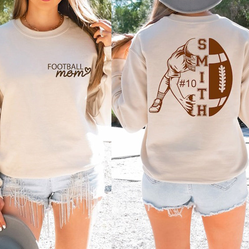 Customized Football Mom Sweatshirt - Your Name Football Sweatshirt Hoodie