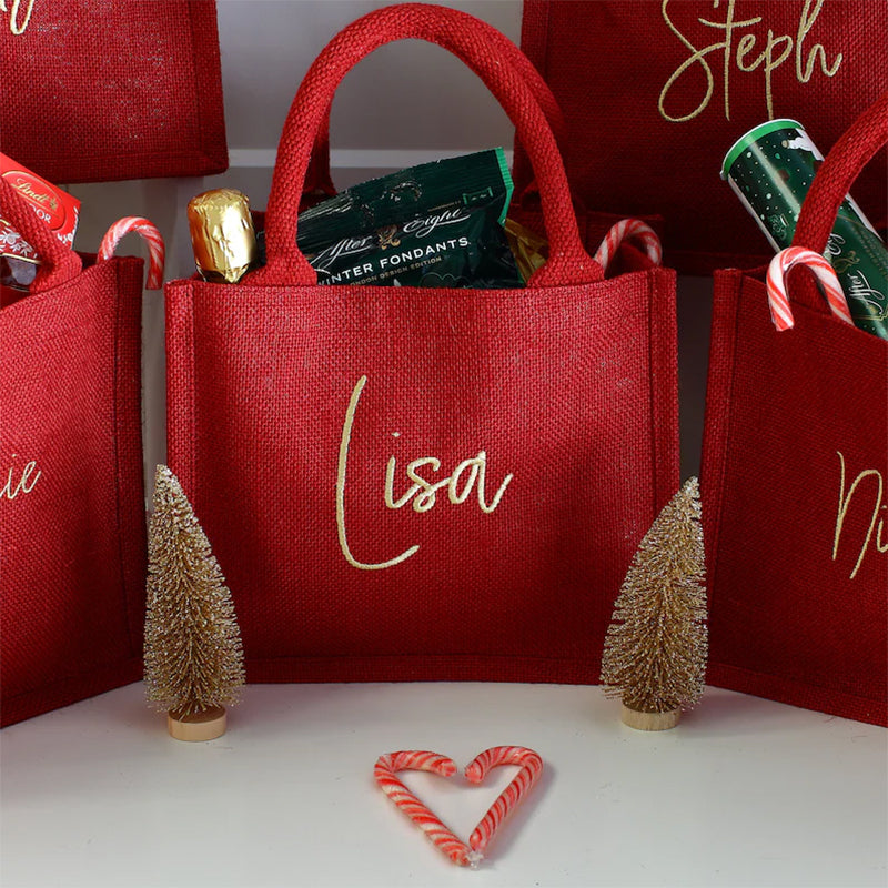 Christmas gift bag, Christmas eve bags, party bags, Red Gift Bags