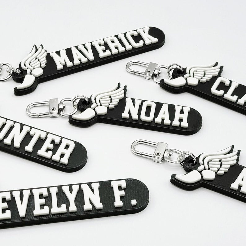 Personalized Football Keychains, Backpack Tags