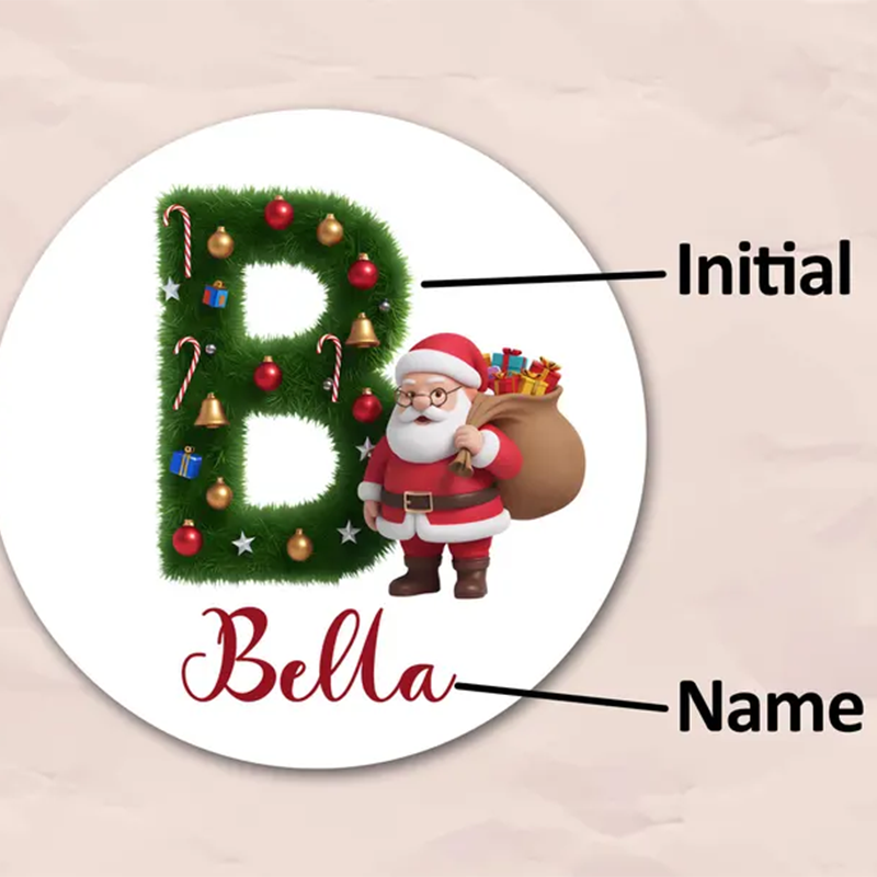 Personalized Christmas Stickers/Christmas Present Label Santa Gift Sticker