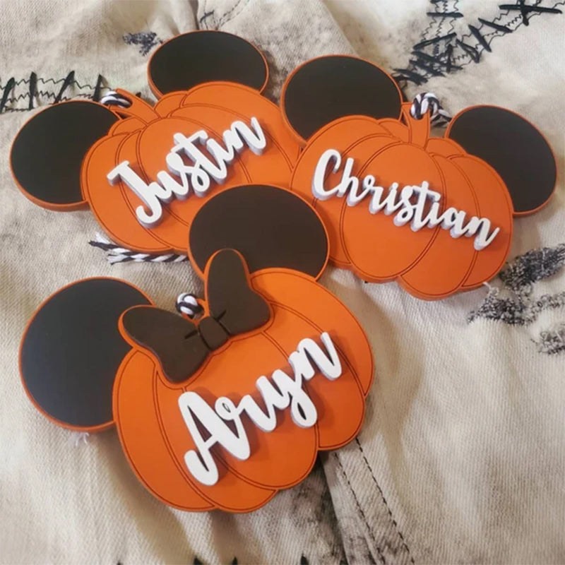Pumpkin Mouse Name Tags Halloween Basket Tags