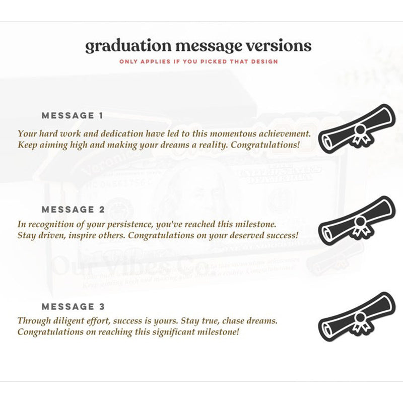 Graduation Gift Money Holder Frame | Custom Graduation Gift Message