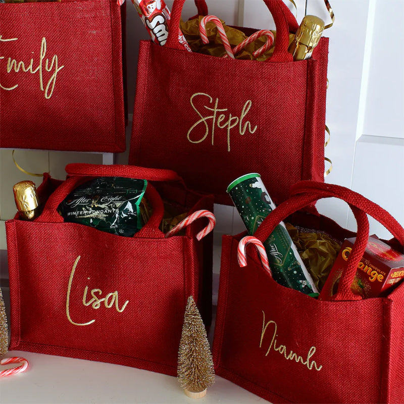 Christmas gift bag, Christmas eve bags, party bags, Red Gift Bags