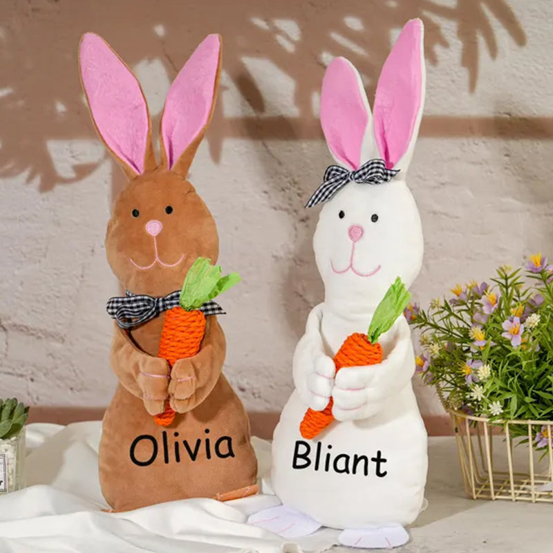 Custom Easter Stuffed Plush Animal with Carrot