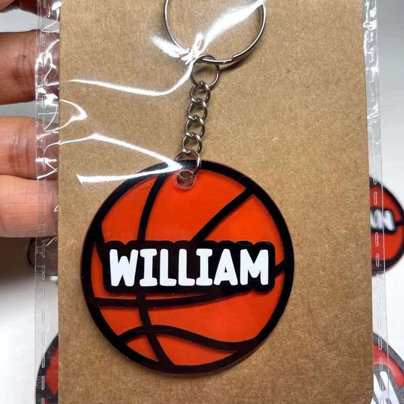 Personalised Basketball keyrings