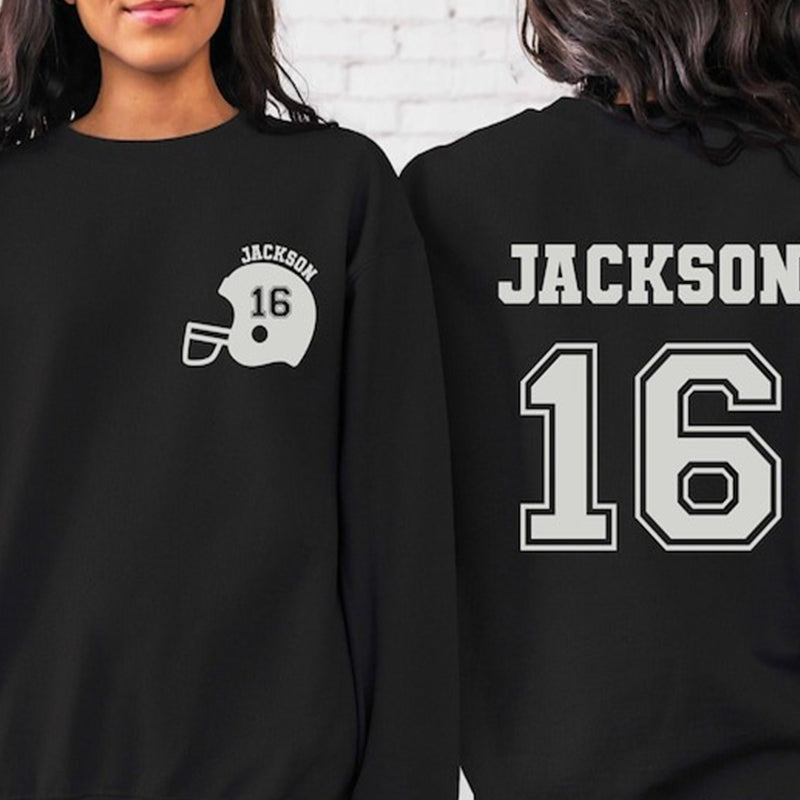 Customized Football Sweatshirt, Your Name Football Sweatshirt