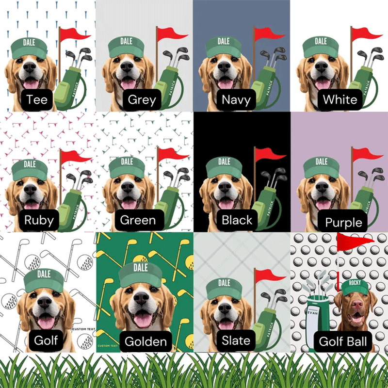 Personalized Dog Name Golf Towel