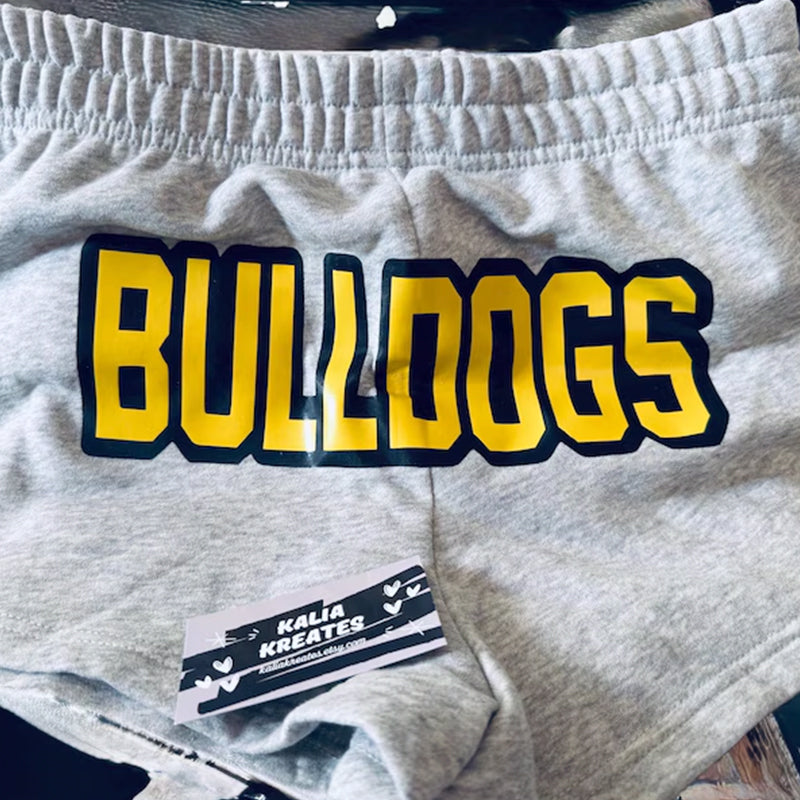 Custom college motto phrase gameday sweat shorts