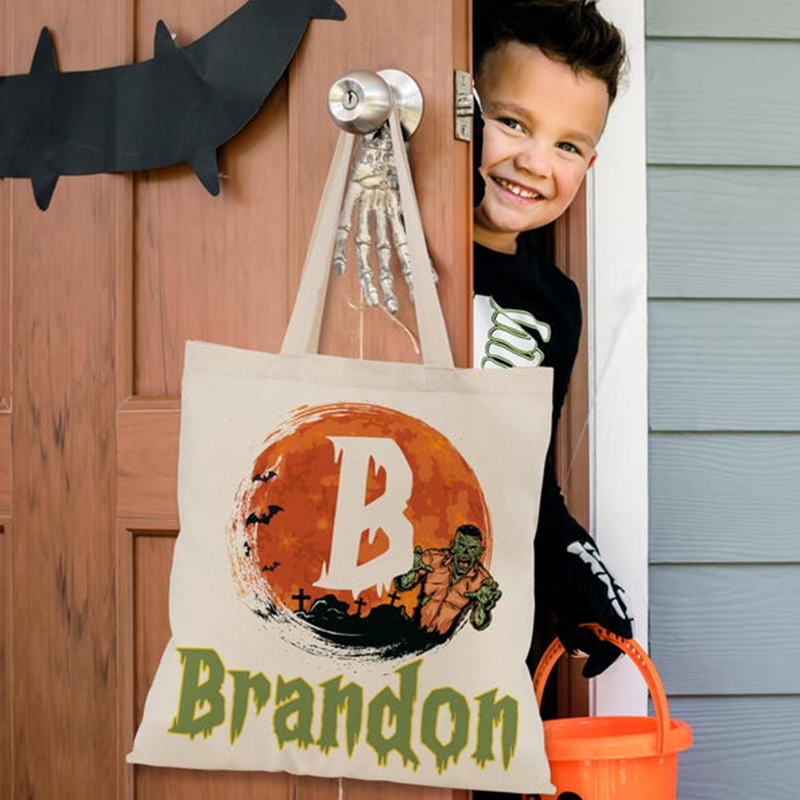 Personalized Halloween Tote Bag