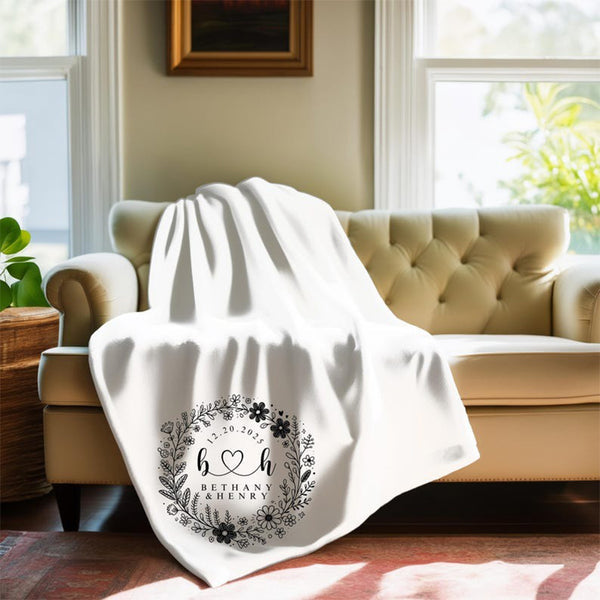 Personalized Wedding Blanket for Couple