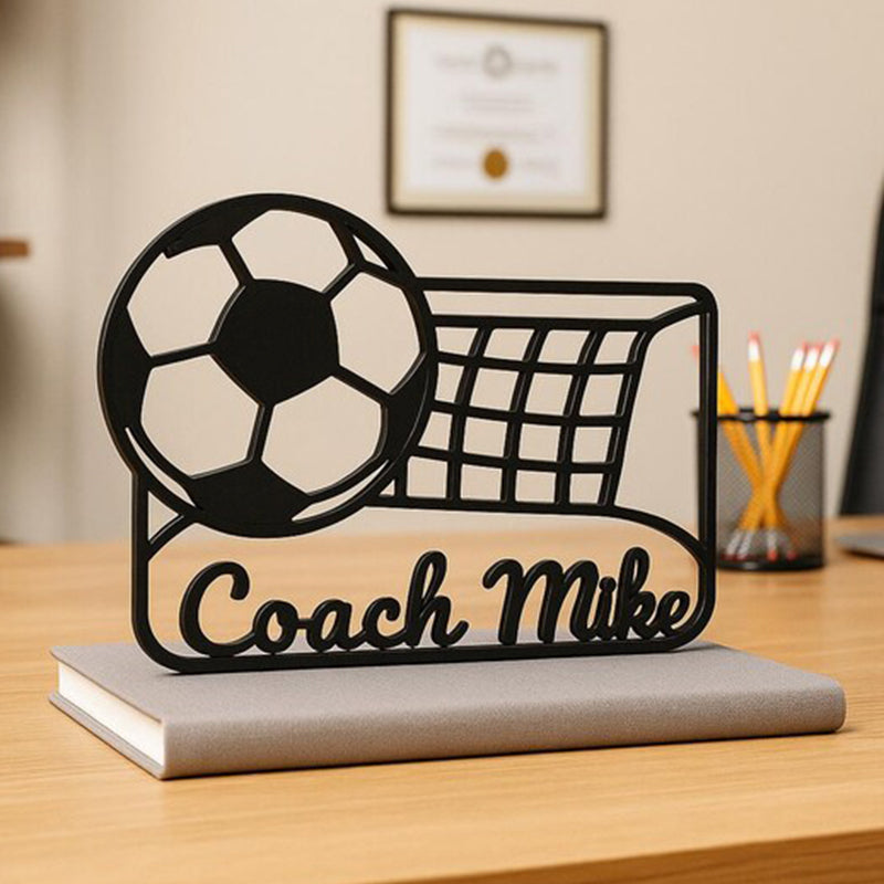 Personalized Soccer Coach Gift | 3D Printed Name Sign for Coach