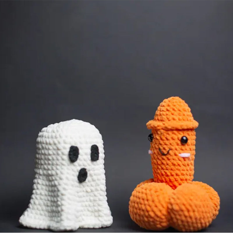 Personalized Surprise Halloweenie Ghost, Crochet Giant Halloweenie