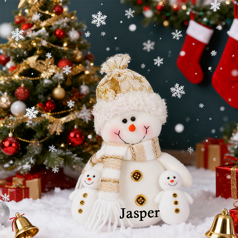 Personalized Christmas Snowman Doll
