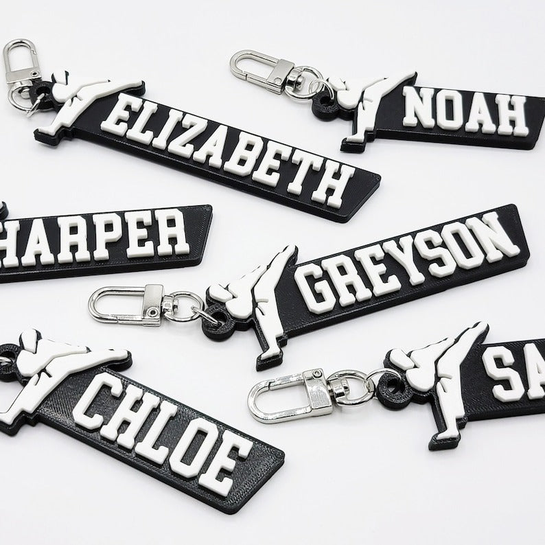 Personalized Football Keychains, Backpack Tags