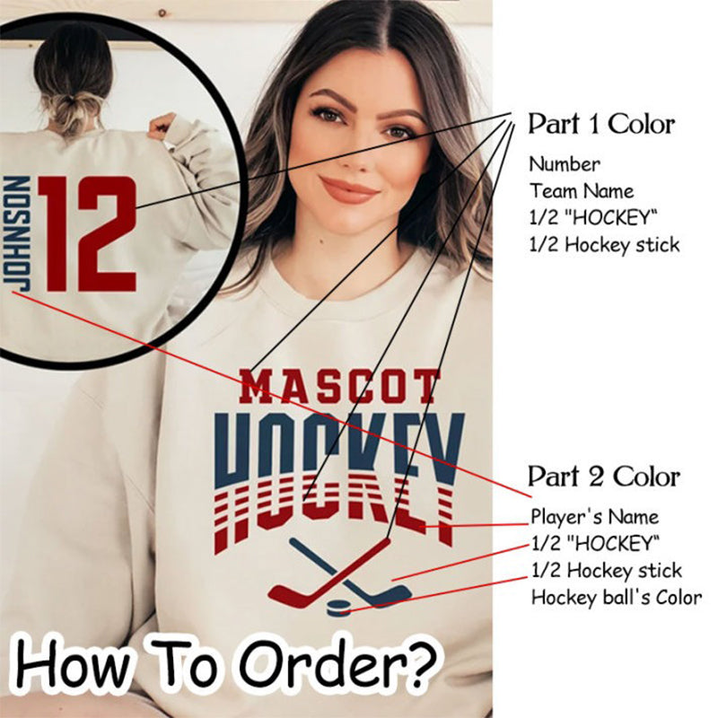 Personalized Hockey Sweatshirt With Name and Number