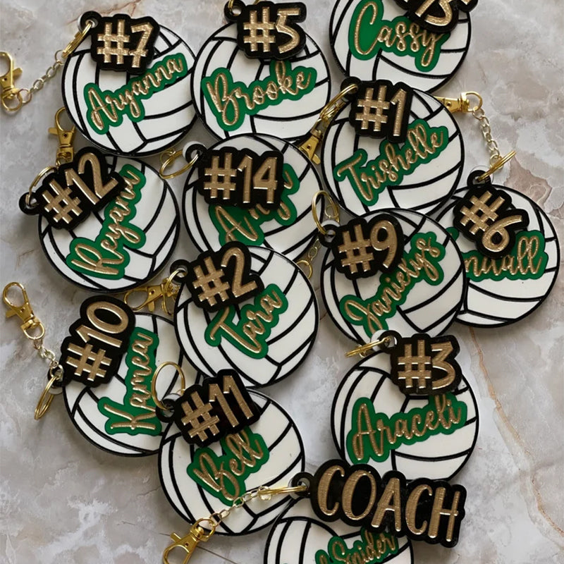Volleyball Bag Tag or Keychain