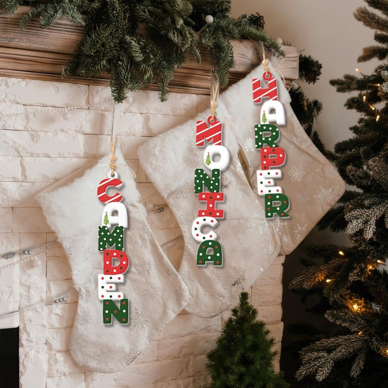 Personalized Christmas Name Letter Ornament