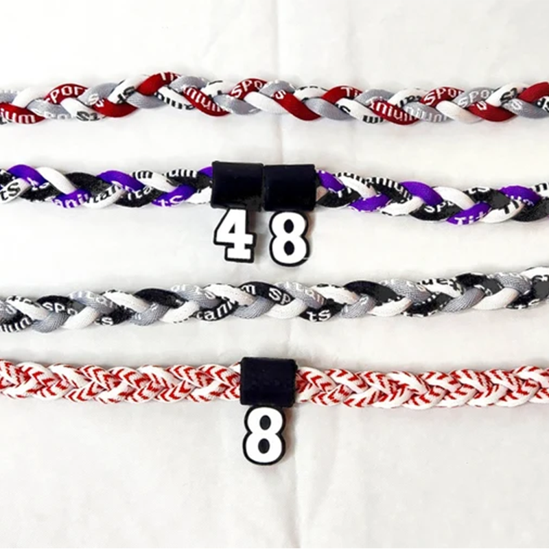 Baseball Basketball All Sports Tri Rope Tornado Necklace with Customized Number