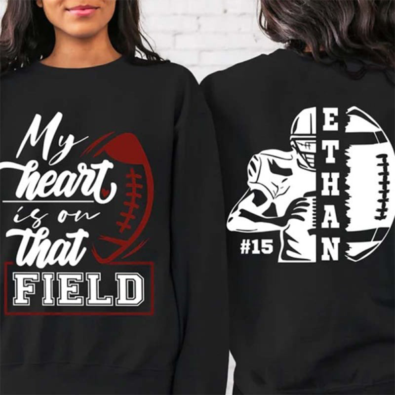 Custom Name And Number Football Sweatshirt