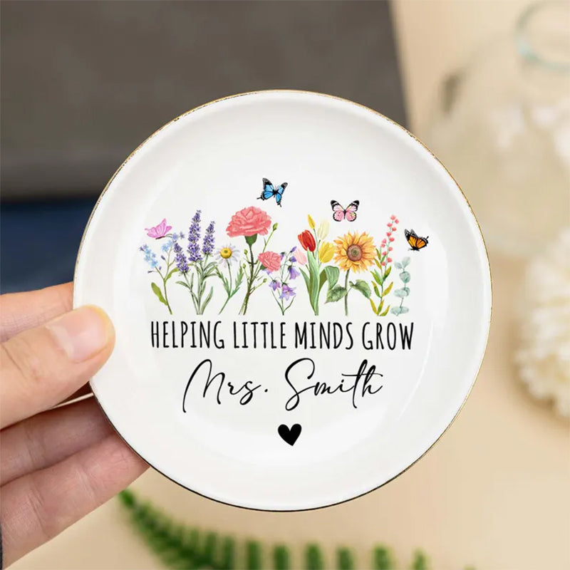 Teacher Appreciation Gift,Personalized Jewelry Dish Gift for Teacher