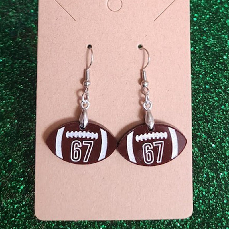 Custom Football Earrings, Personalized Earrings