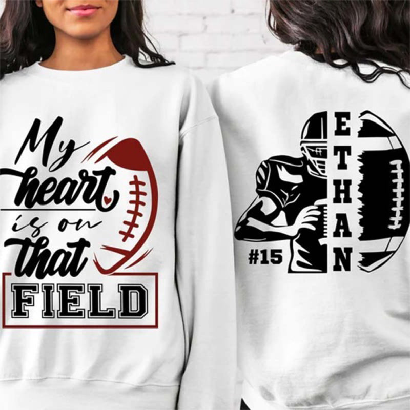 Custom Name And Number Football Sweatshirt