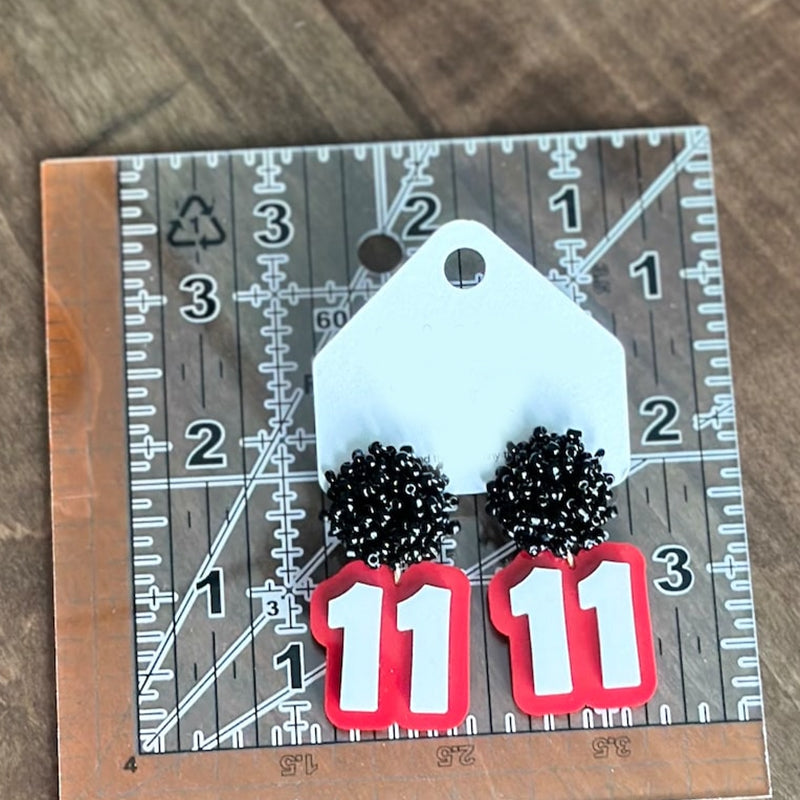 Personalized Number Earrings