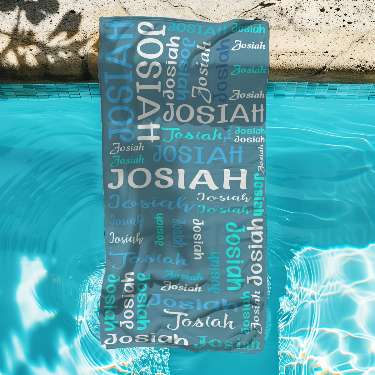 Unisex Personalized Beach Towel, Quick Drying Lightweight Custom Name Bath Towel