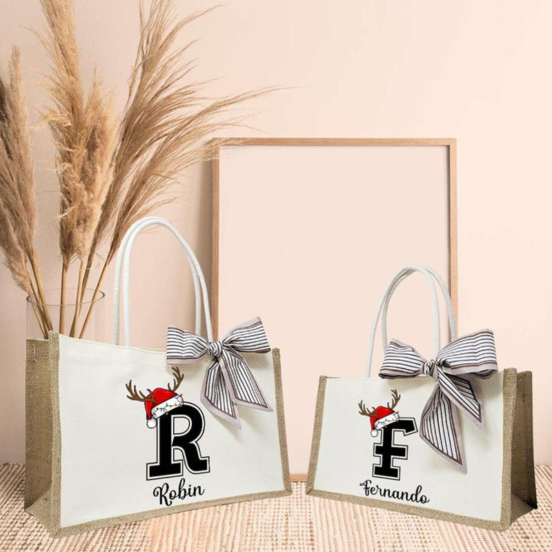 Christmas Custom Letter Bag, Bulk Gifts, Xmas Gifts, Christmas Tote Bag