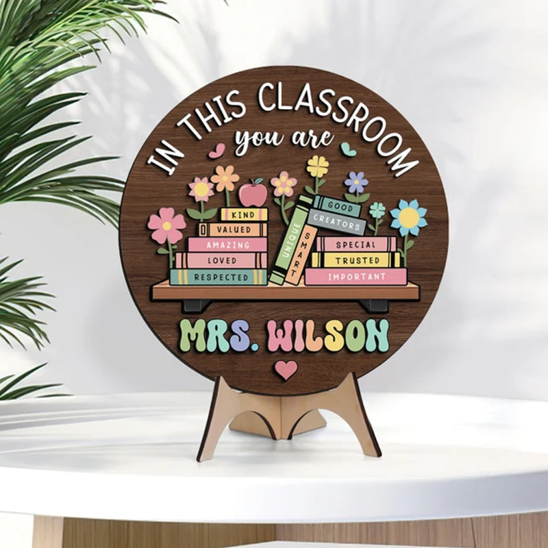 Custom Teacher 3D Door Hanger, In this Classroom You Are
