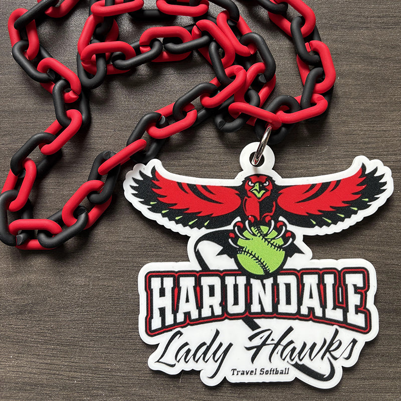 Any Logo Custom Sports Turnover Chain, Oversized Medallion, Team mascot