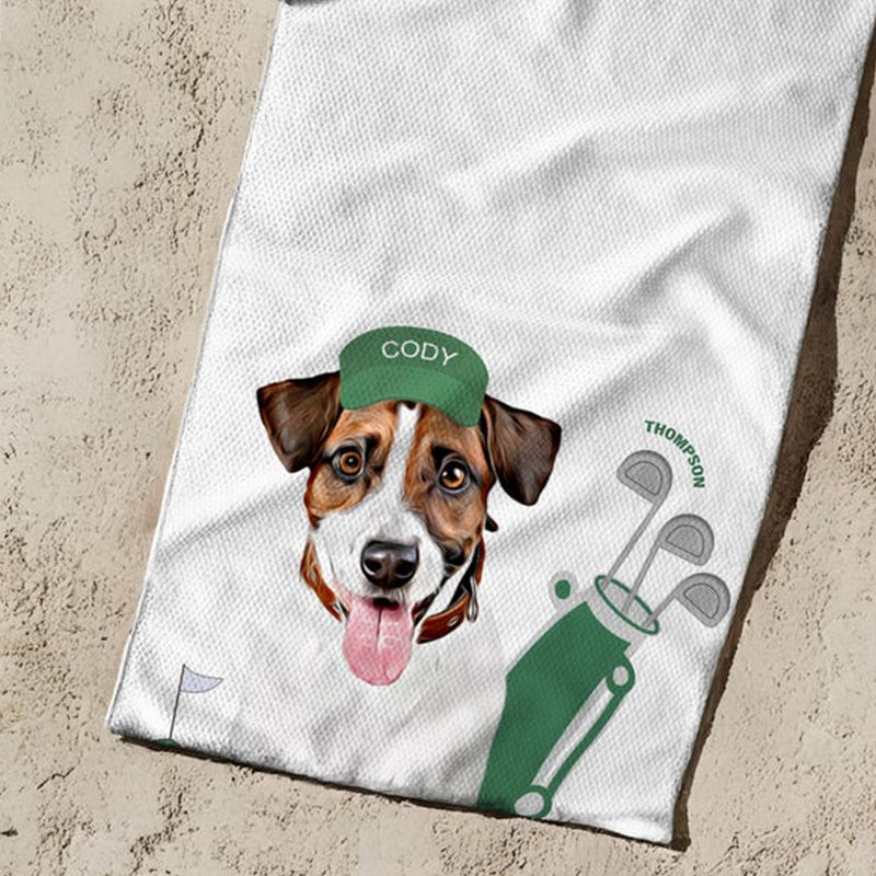 Personalized Dog Golf Towels Custom Cat Golf Towels