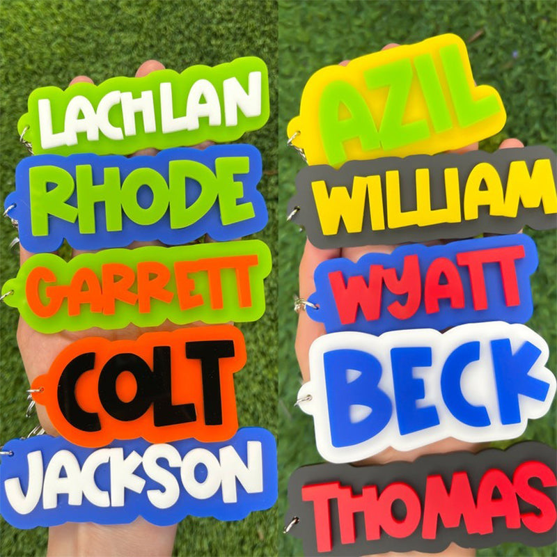 Backpack Name | Acrylic Keychain | Personalized Acrylic Name Tag