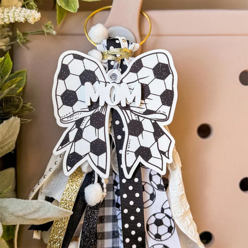Softball Baseball Bogg Bag Tag, Softball Mom Bag Tassel and Charm