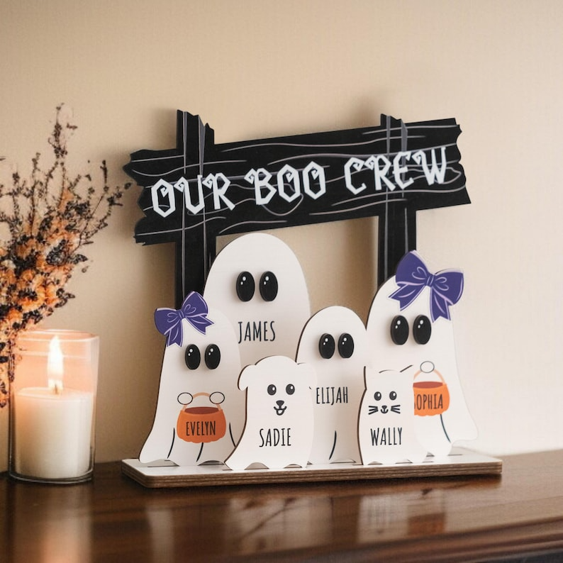 Custom Halloween Ghost Family Sign