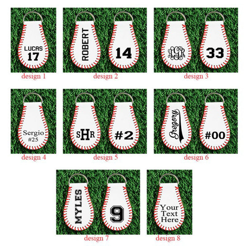 Baseball Bag Tags Softball Bag Tags Baseball Keychain Monogram Keychain Engraved Keychain