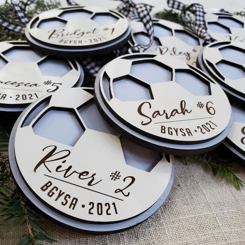 Soccer team gift,soccer ornament, personalized soccer ornament