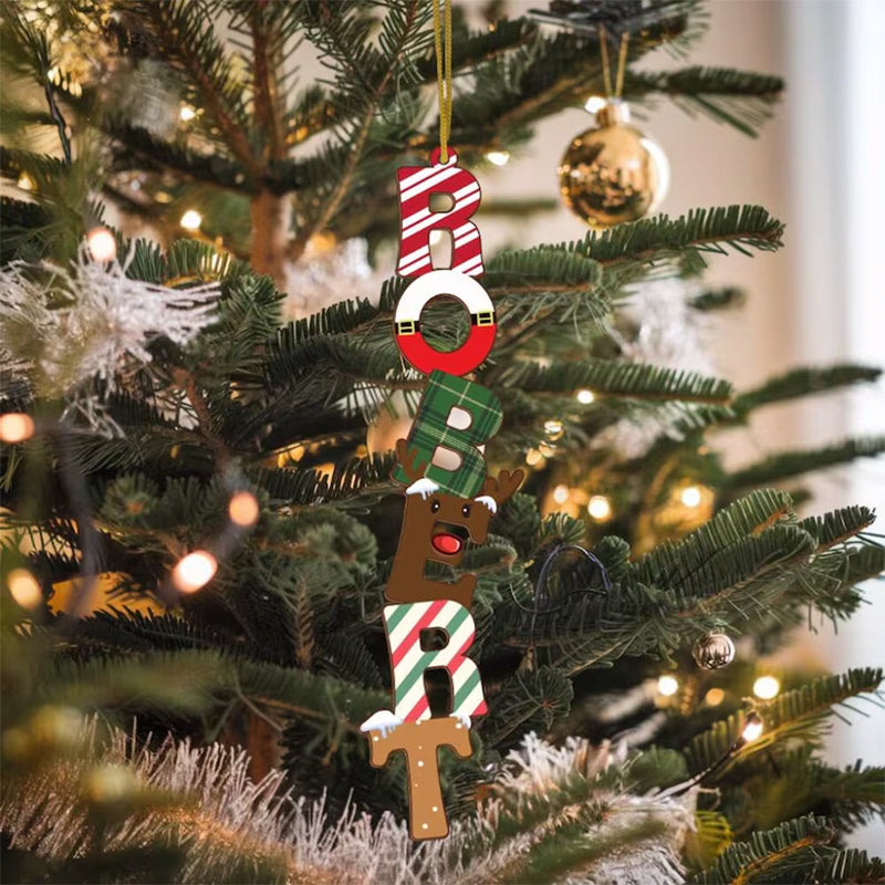 Personalized Christmas Name Letter Ornament 2025