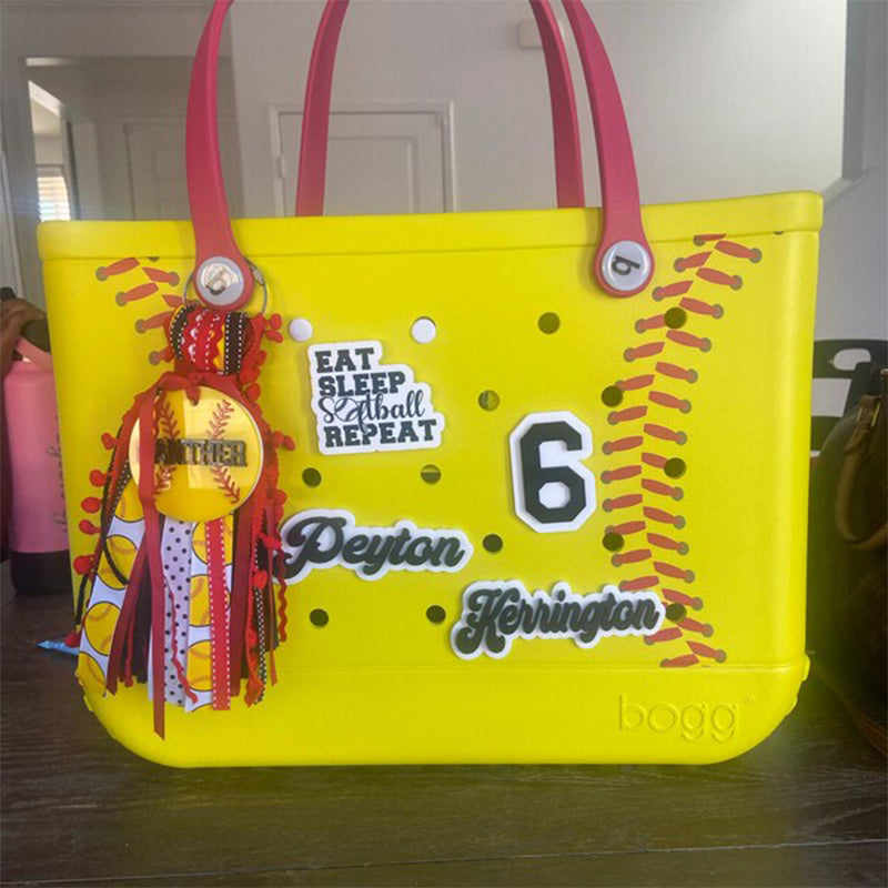 Softball Baseball bag tag, bag charm