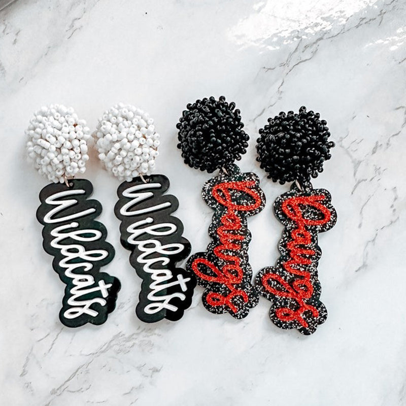 Custom Game Day Earrings, Team Earrings, Sports Earrings