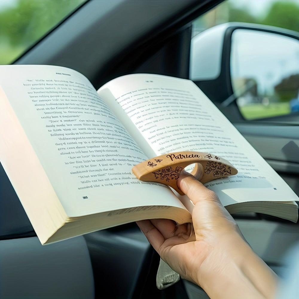 Personalized Engravable Bookmark Stand with Custom Name & Date/Message