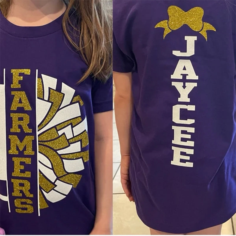 Glitter Cheer Shirt | Cheer Tshirts | Cheerleading Mom Shirts