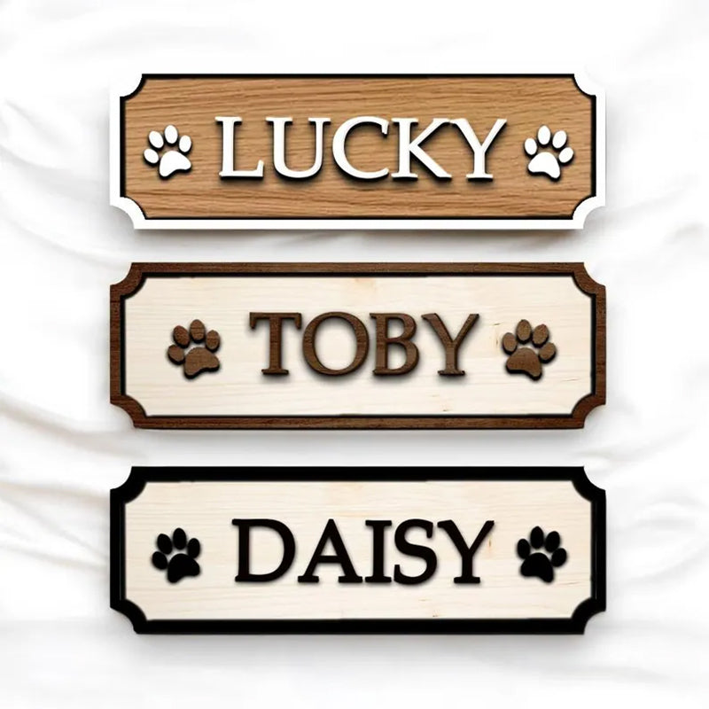 Pet Name Sign, Personalised Dog Cat Name Plaque For Pet House