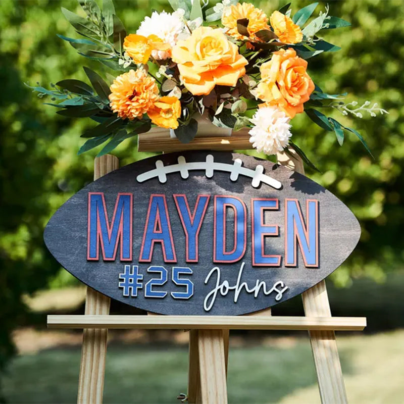 Football Name Sign, Personalized Nursery Wall Decor