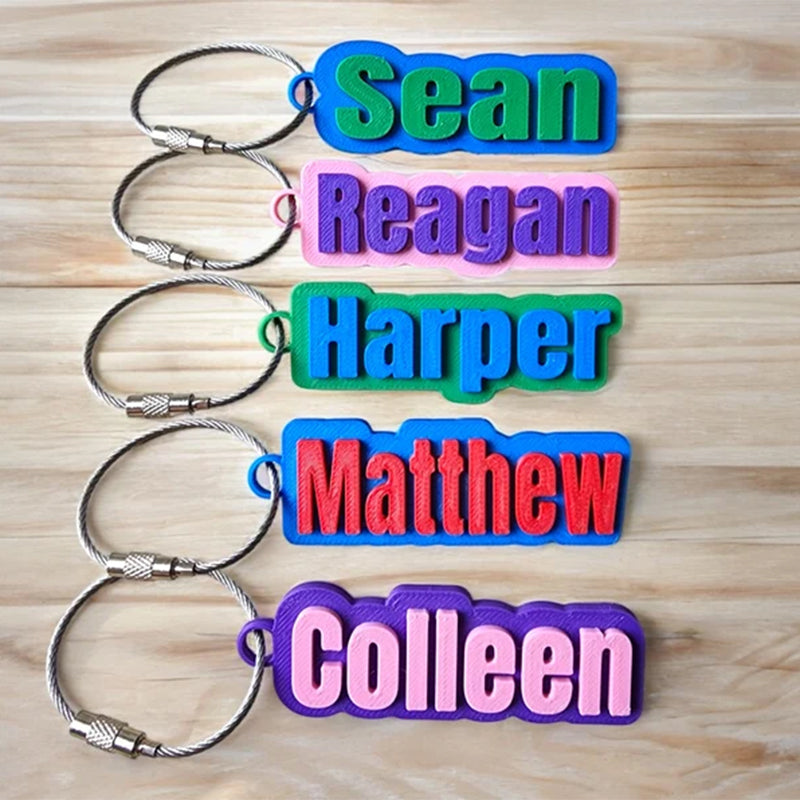 Bottle Name Tag, Personalized Name Keychain, Custom Backpack Tag