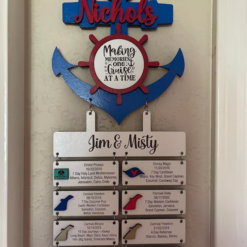 Anchor Cruise cabin door decor, cruise door hanger