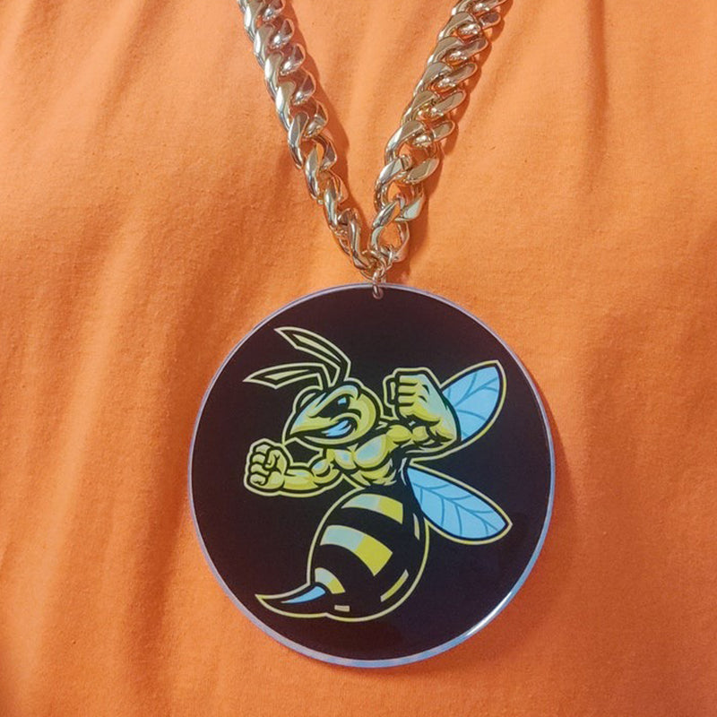 Customizable Medallion Champ Chain Trophy w/ 30in adjustable Bling chain