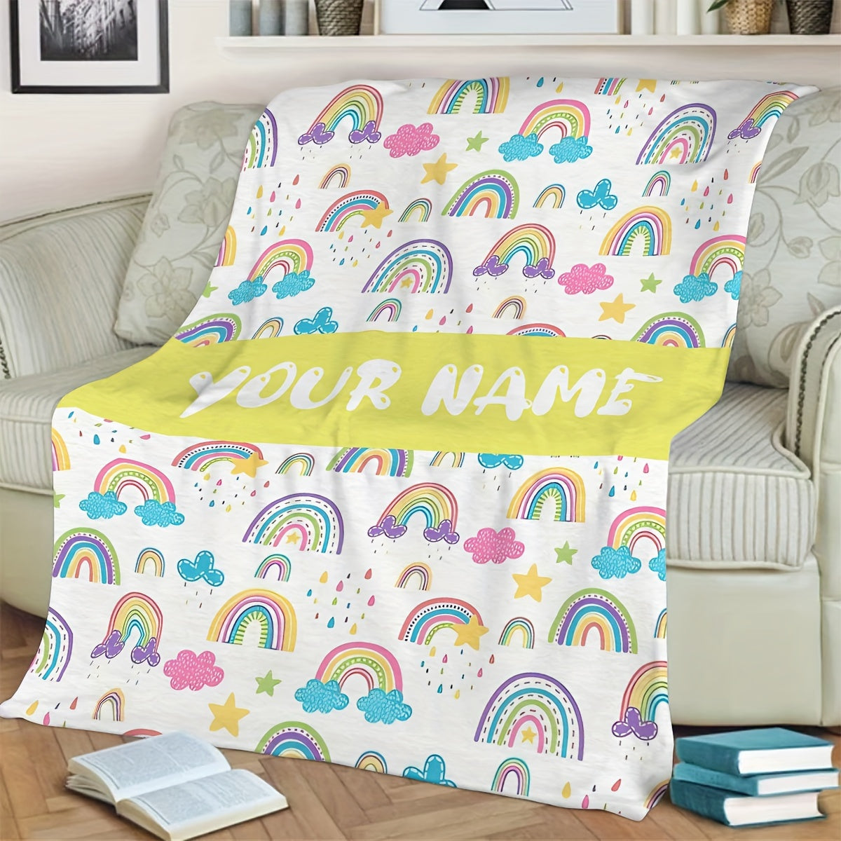 Customize Your Own Rainbow Blanket with Text