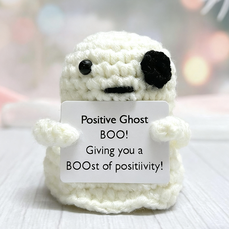 Halloween Crochet Cute Ghost With Heart,Halloween Home Decor Gift